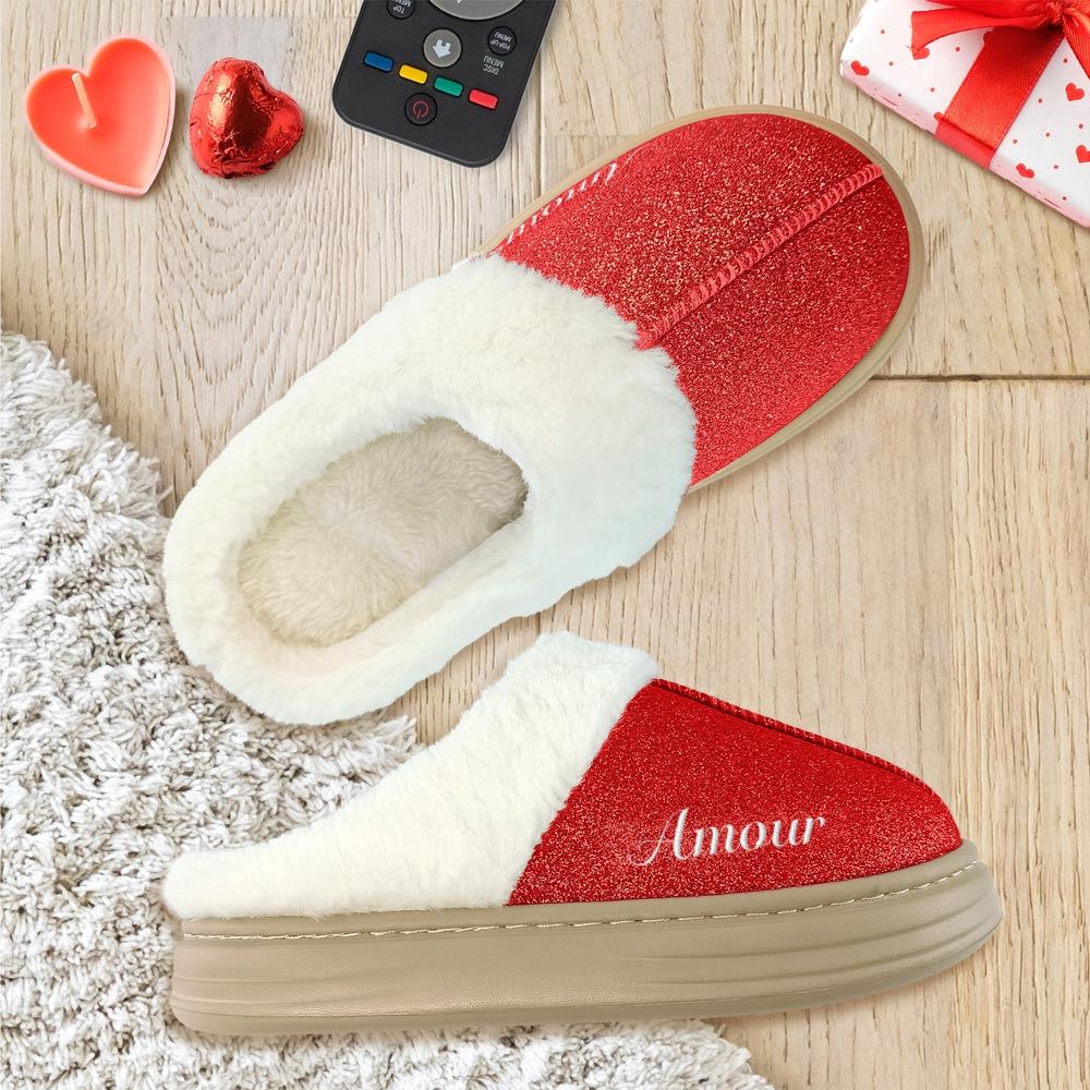 Chaussons a paillettes amour t36-37/38-39