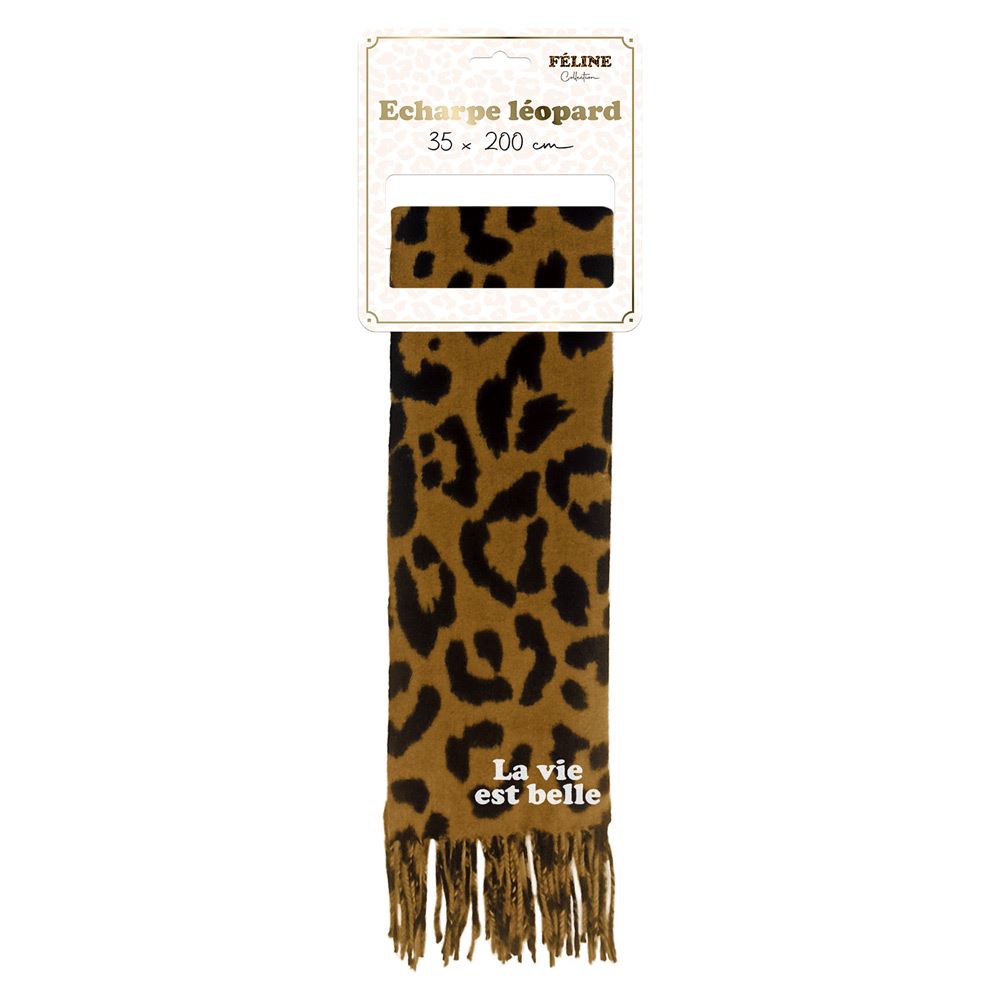 Echarpe leopard la vie est belle