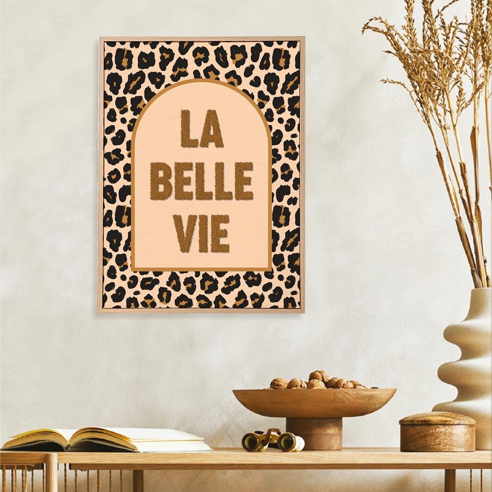 Toile tuftee leopard la belle vie