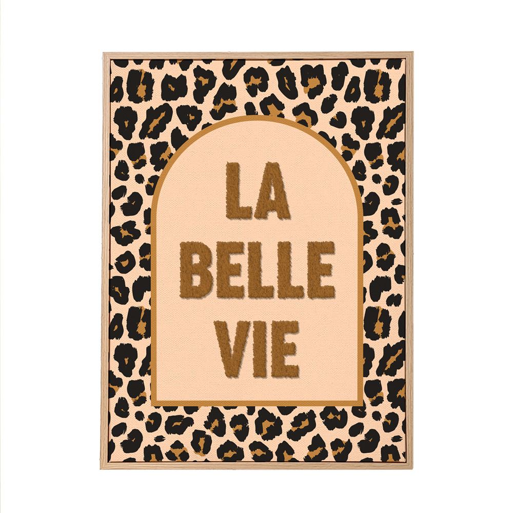 Toile tuftee leopard la belle vie