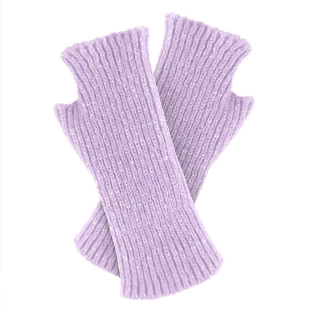 Mitaines hiver a paillettes lilas