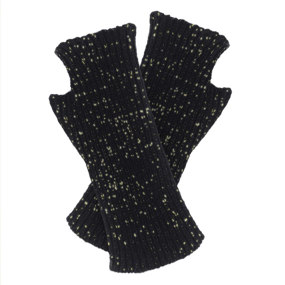 Mitaines hiver a paillettes noires