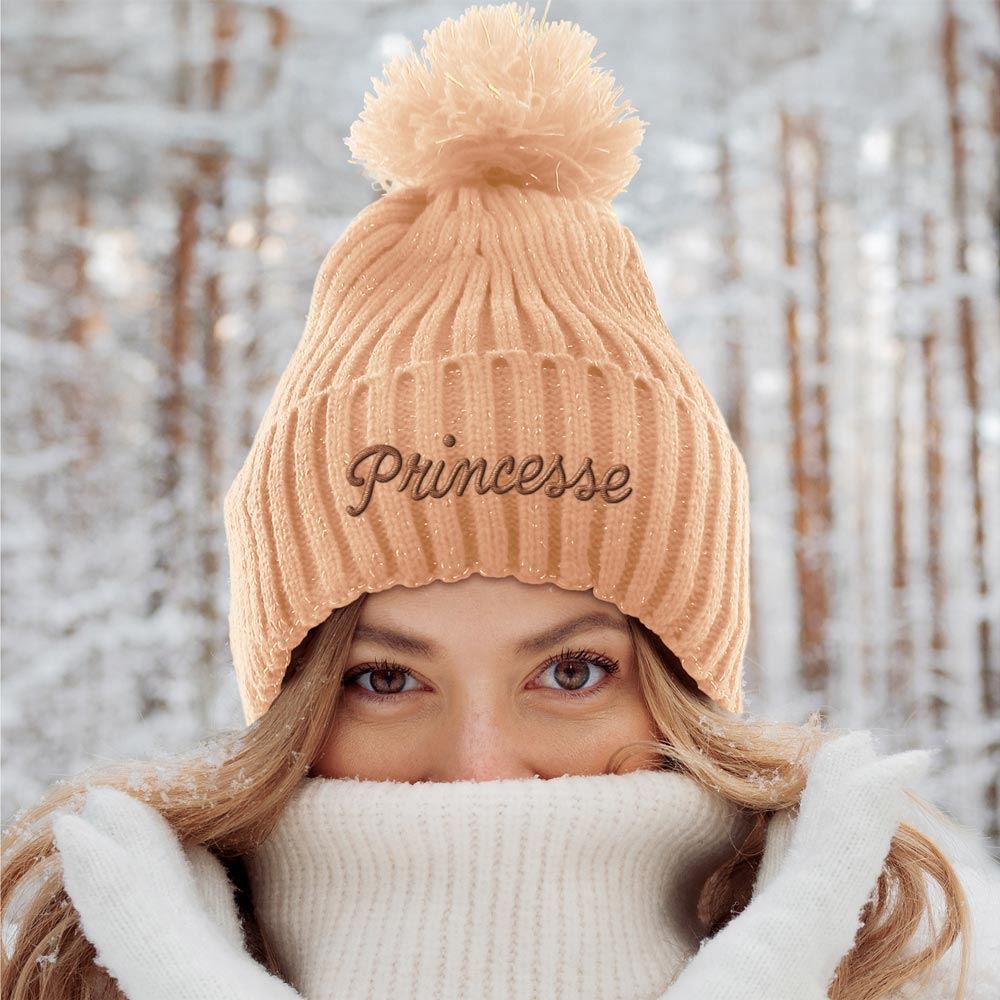 Bonnet hiver a paillettes princesse
