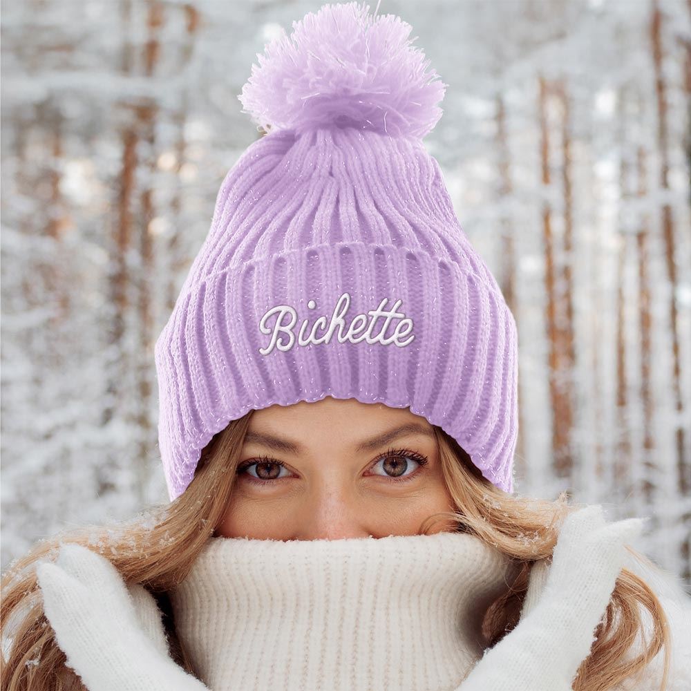 Bonnet hiver a paillettes bichette