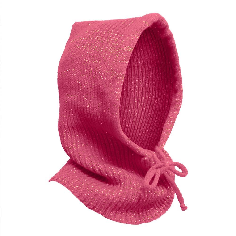 Cagoule hiver a paillettes fuchsia