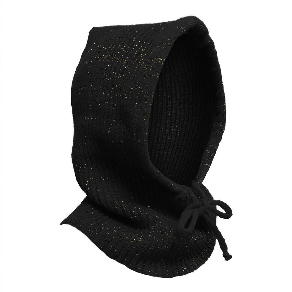 Cagoule hiver a paillettes noire
