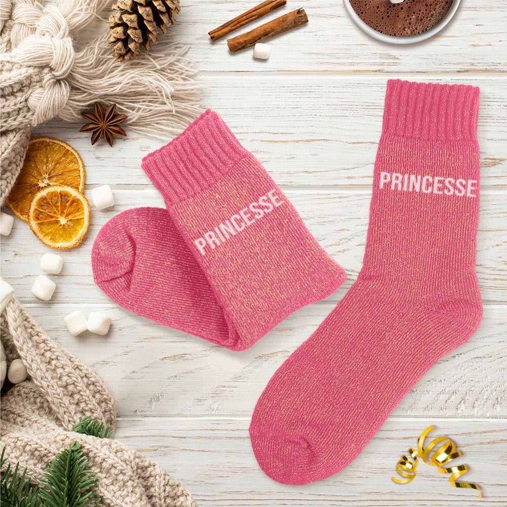 Chaussettes hiver a paillettes princesse