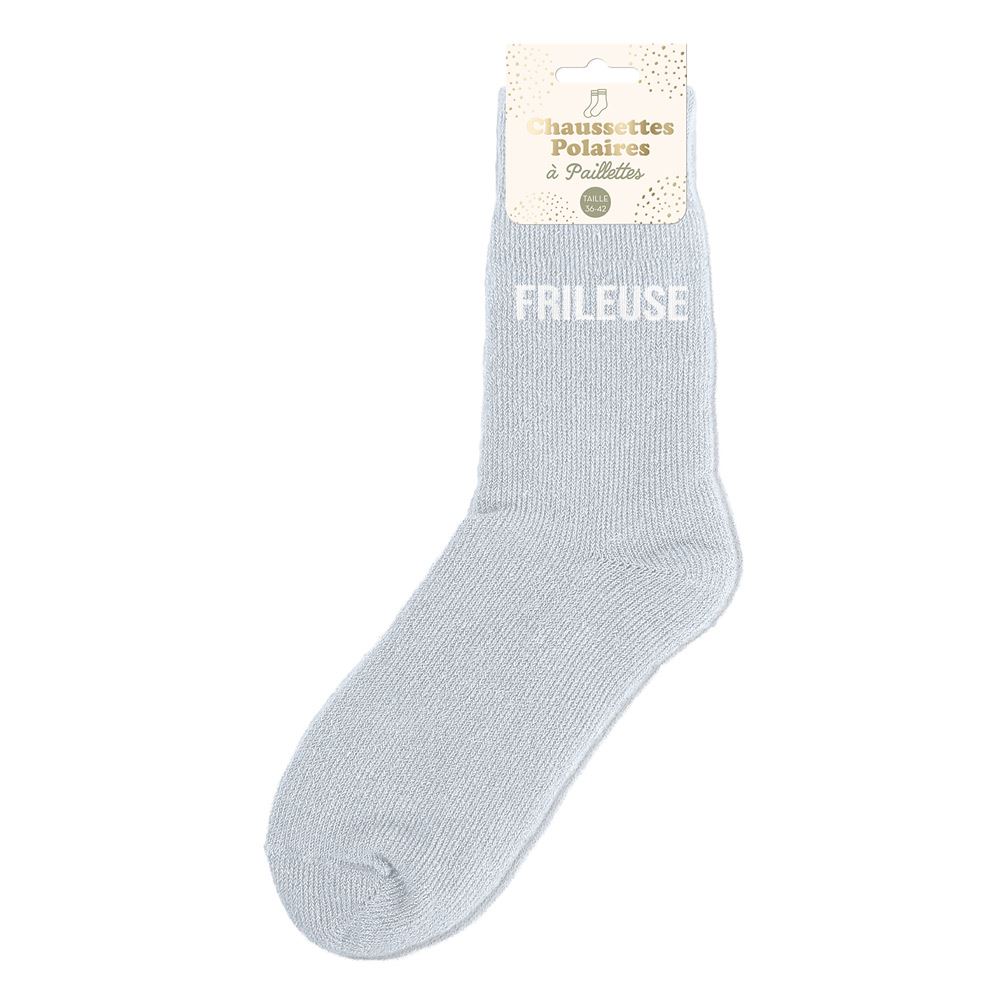 Chaussettes hiver a paillettes frileuse