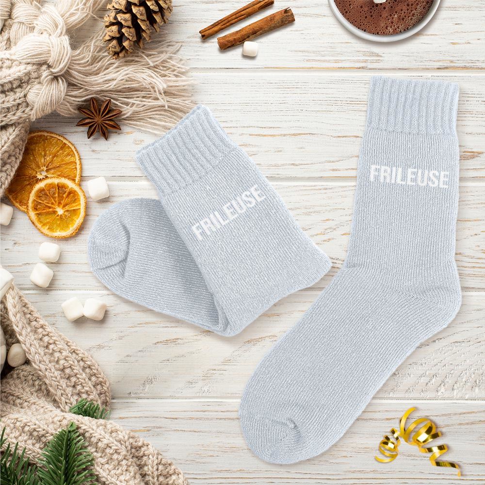Chaussettes hiver a paillettes frileuse