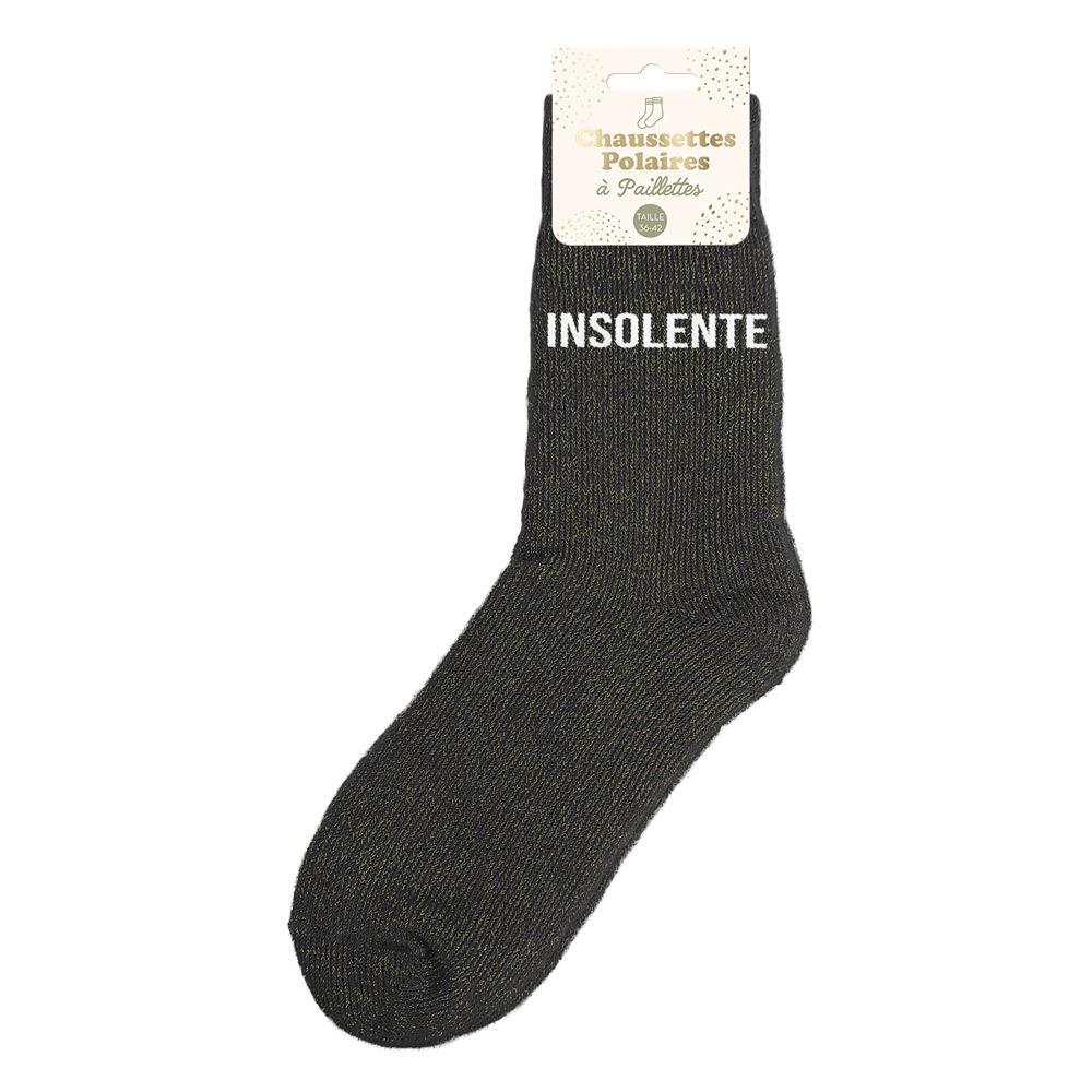 Chaussettes hiver a paillettes insolente