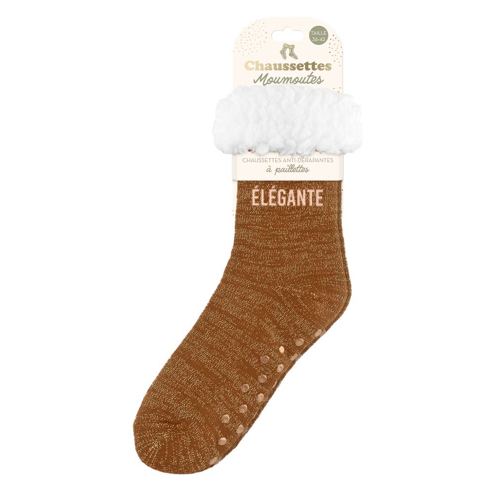 Chaussettes moumoutes a paillettes elegante