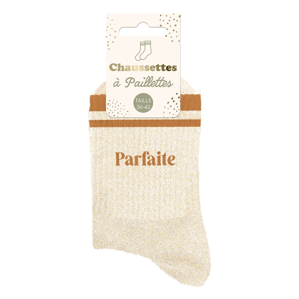 Chaussettes paillettes a bandes parfaite