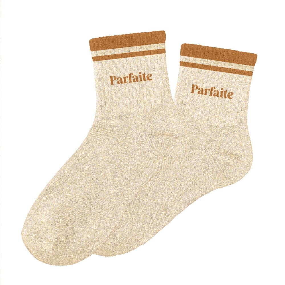 Chaussettes paillettes a bandes parfaite
