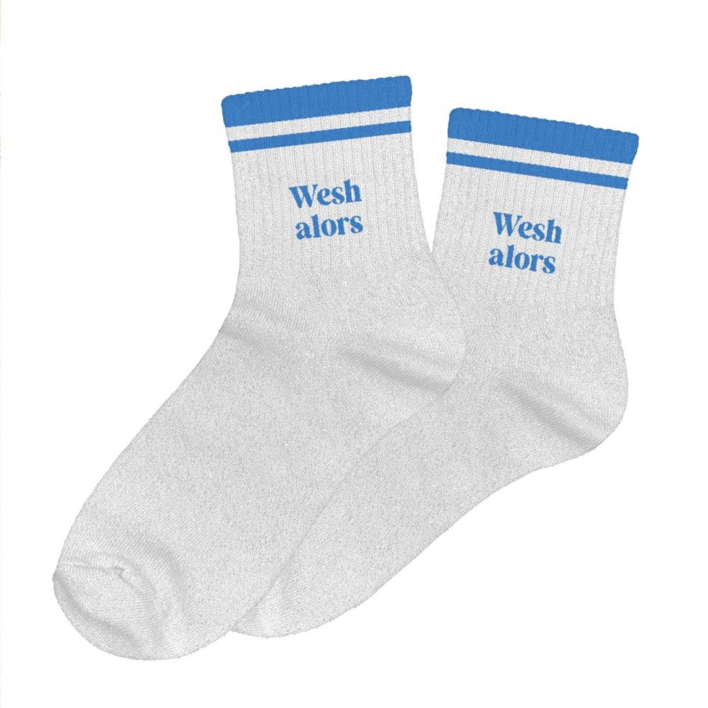 Chaussettes paillettes a bandes wesh alors