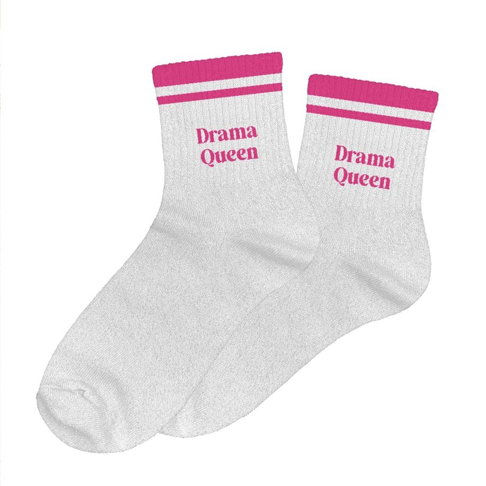Chaussettes paillettes a bandes drama queen