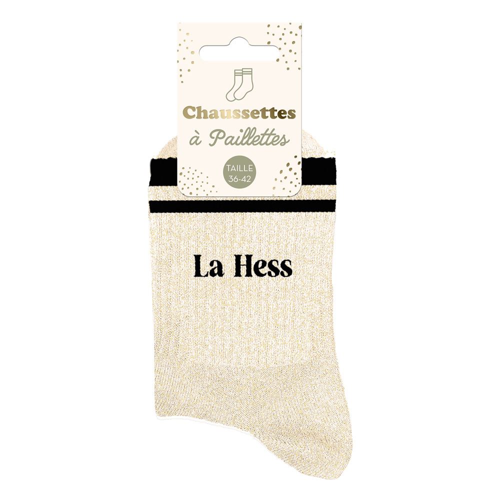 Chaussettes paillettes a bandes la hess