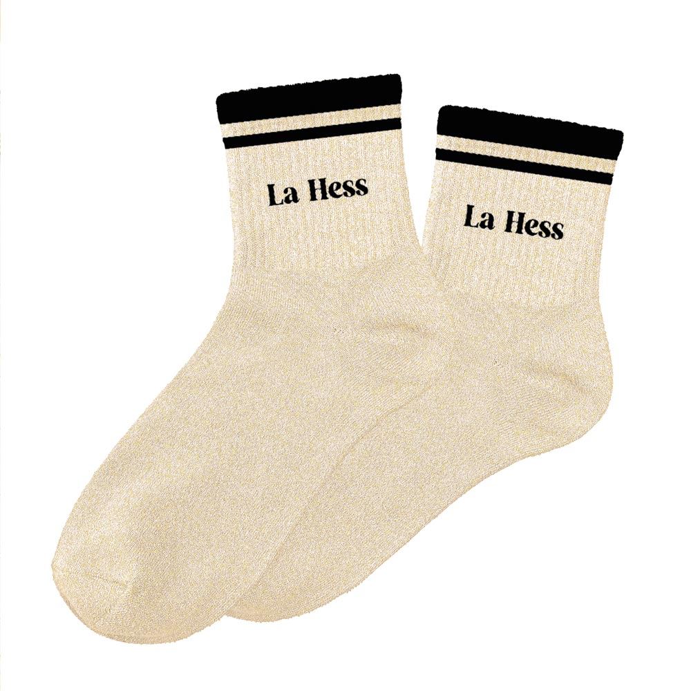 Chaussettes paillettes a bandes la hess