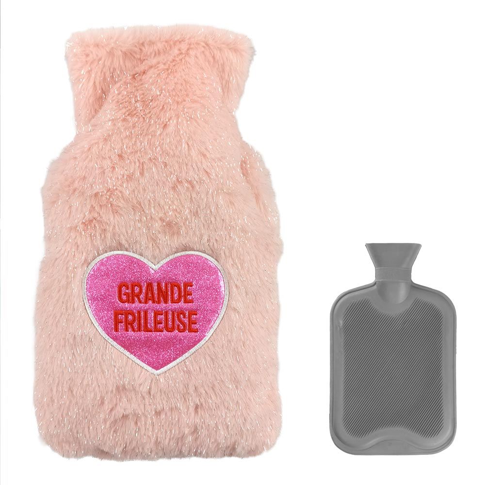 Bouillotte patch paillettes grande frileuse