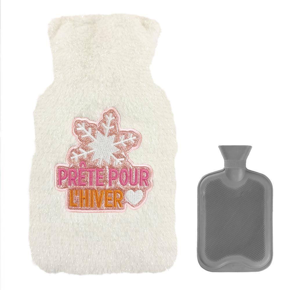 Bouillotte patch paillettes prete pour l hiver