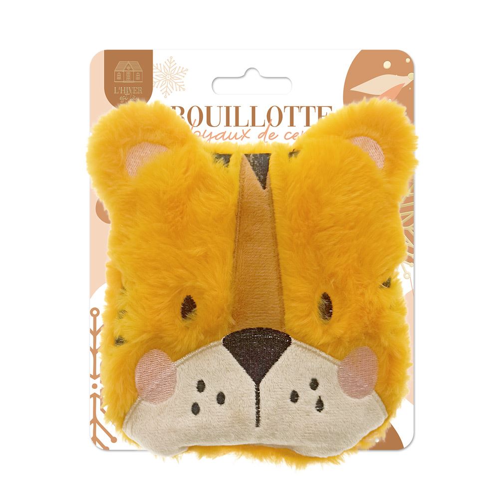 Bouillotte animal noyaux de cerise tigre