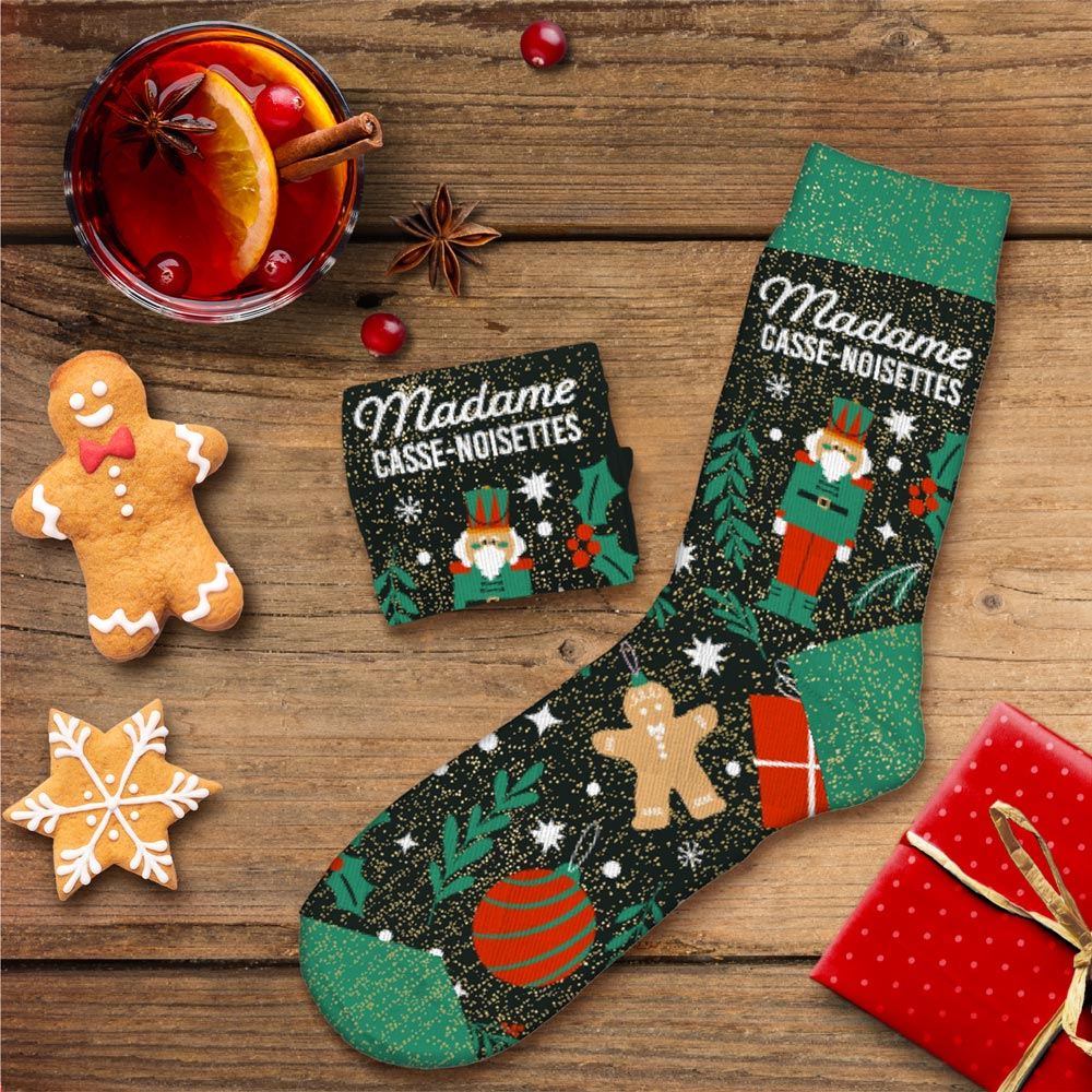 Chaussettes paillettes kitch de noel 12mods/ 72pcs