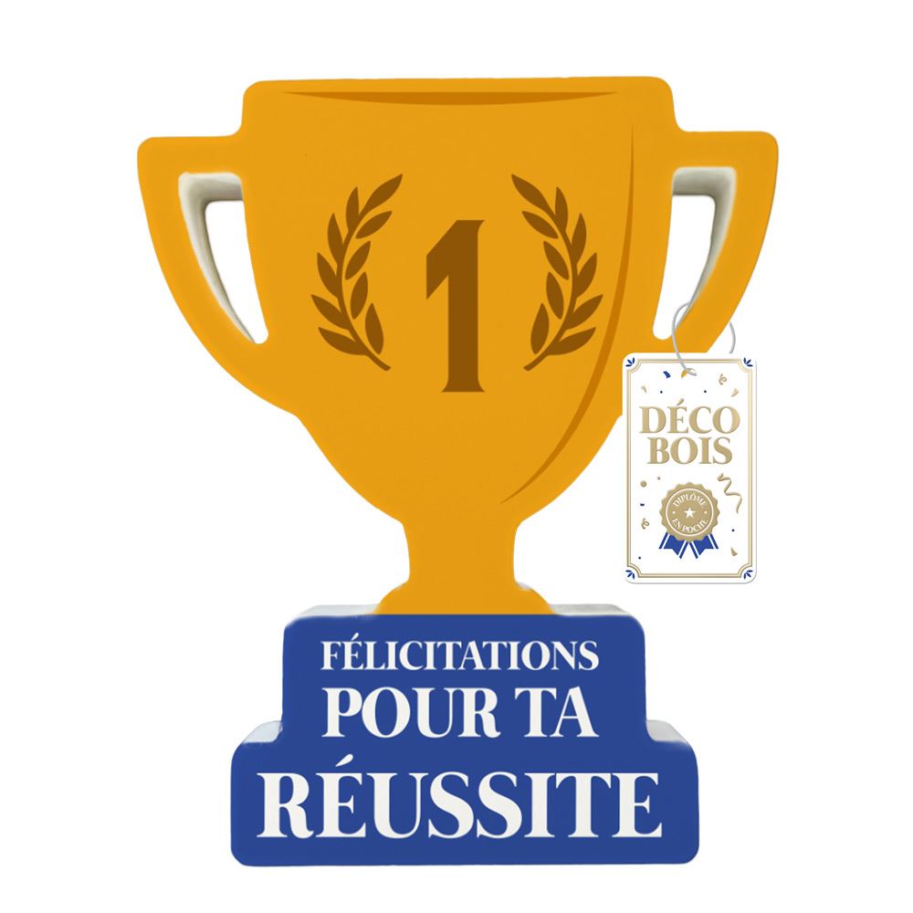 Deco bois felicitation diplÔme