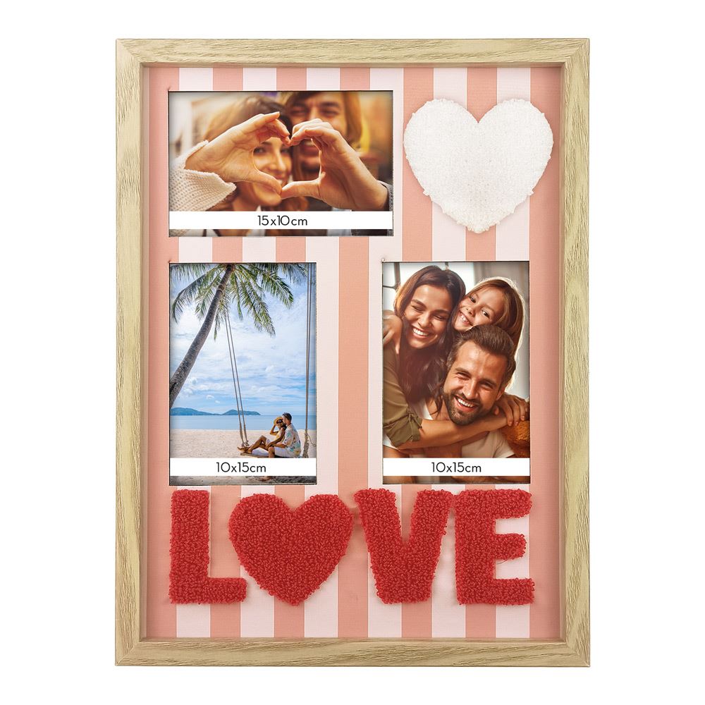 Toile tuftee cadre photos love 30x40 