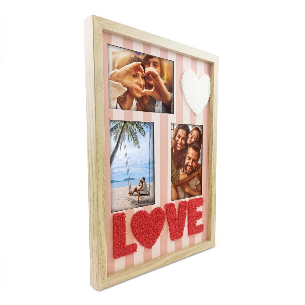 Toile tuftee cadre photos love 30x40 