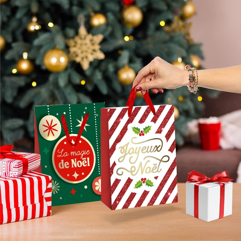 Pochette cadeau joyeux noel et magie pm 2mods/48pcs
