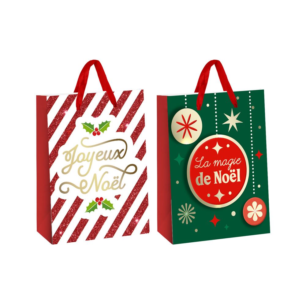 Pochette cadeau joyeux noel et magie mm 2mods/48pcs