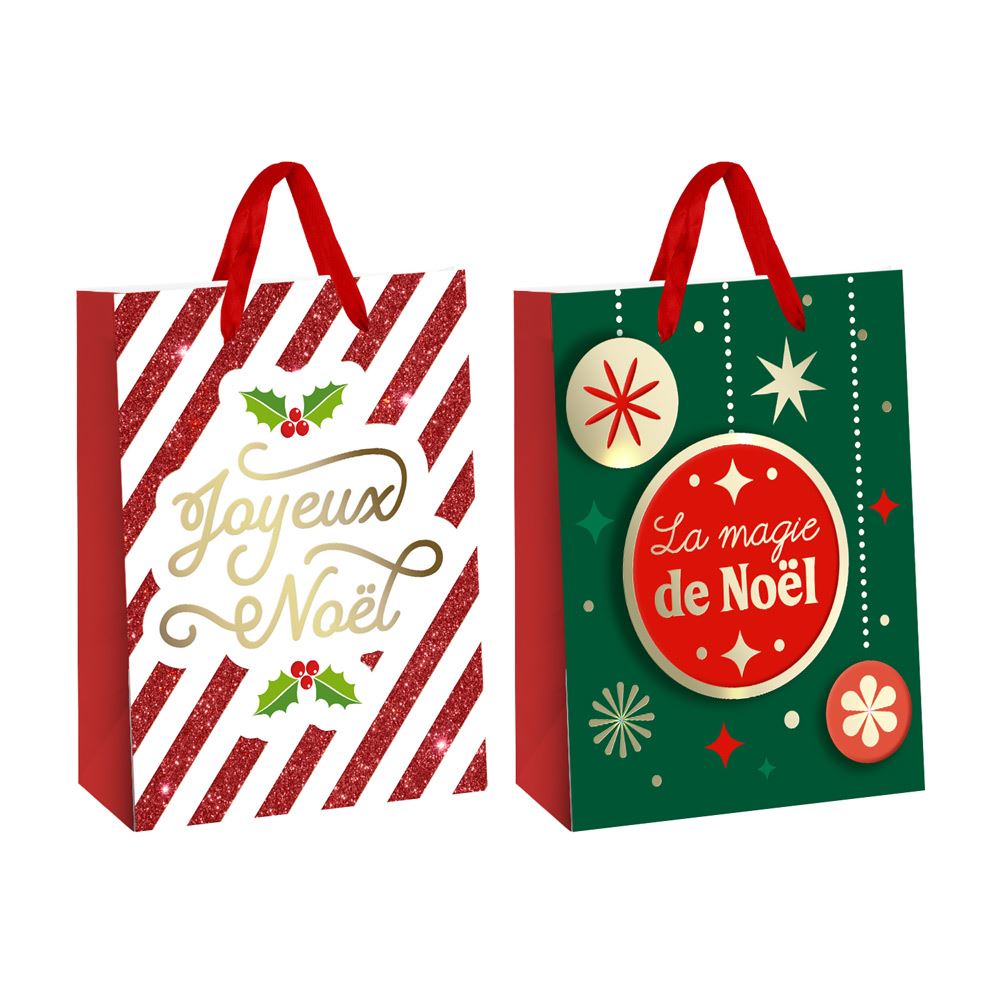 Pochette cadeau joyeux noel et magie gm 2mods/48pcs