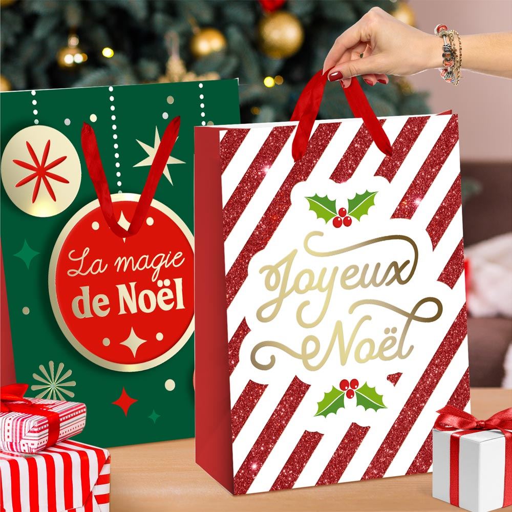 Pochette cadeau joyeux noel et magie gm 2mods/48pcs
