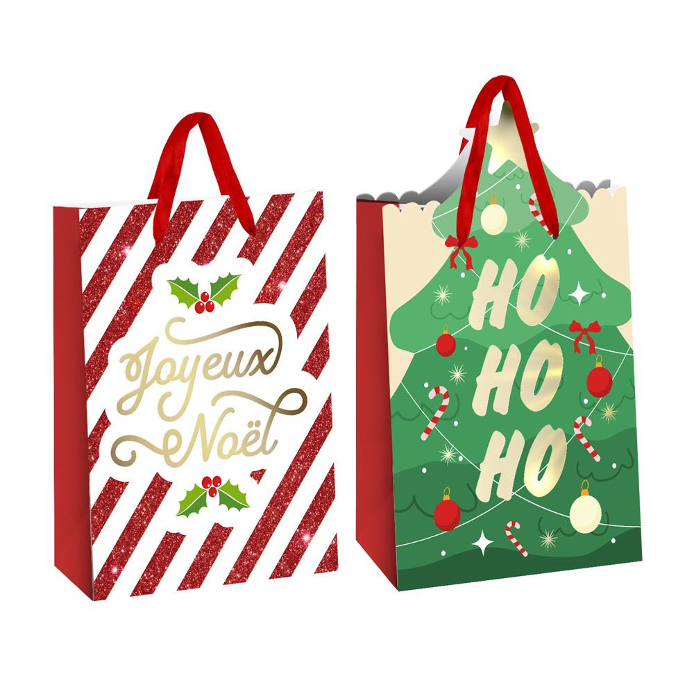 Pochette cadeau joyeux noel et magie jumbo 2mods/24pcs