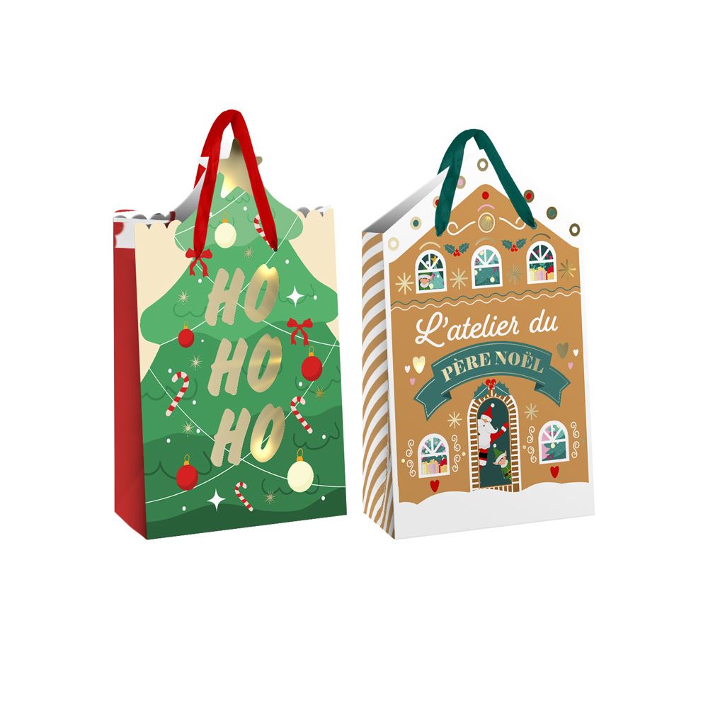 Pochette cadeau joyeux noel et magie pm 2mods/48pcs