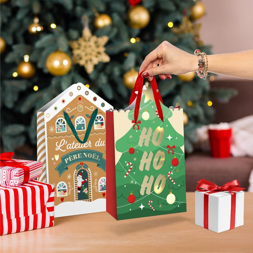 Pochette cadeau joyeux noel et magie pm 2mods/48pcs