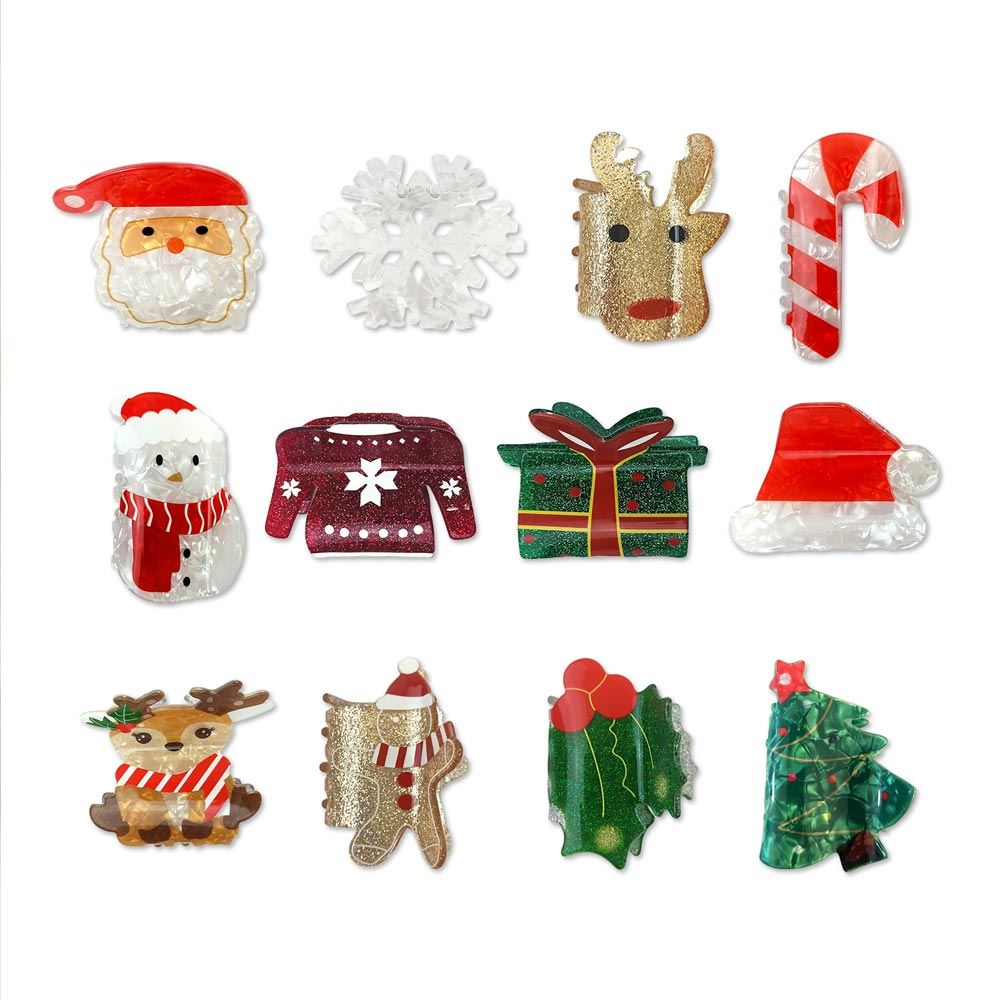 Display pince cheveux noel 12mods/ 48pcs