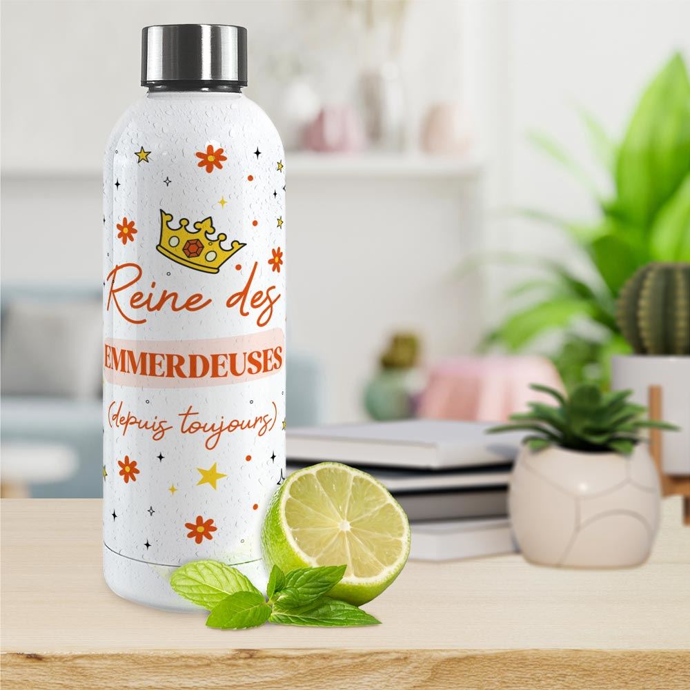 Gourde isotherme large reine des emmerdeuses