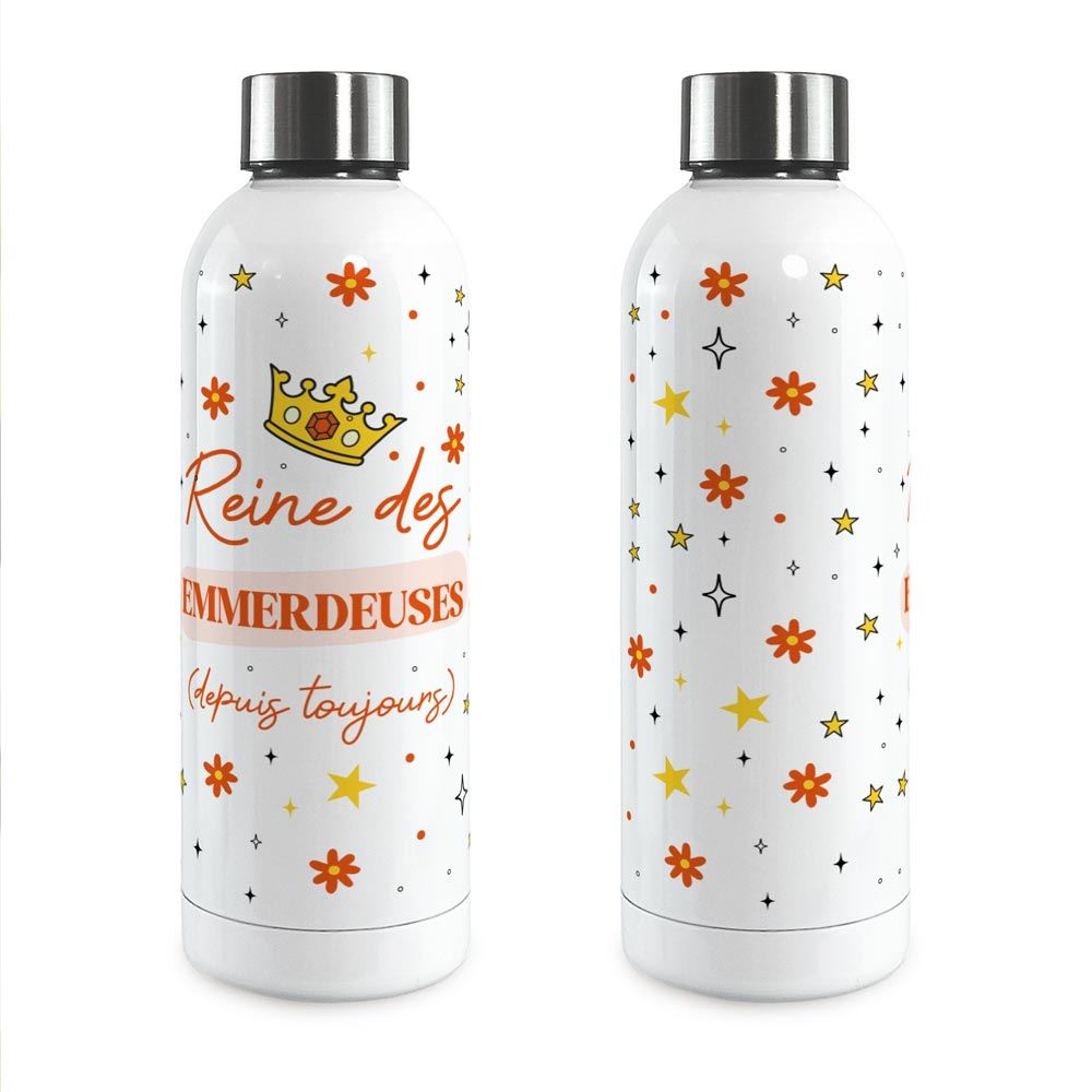 Gourde isotherme large reine des emmerdeuses