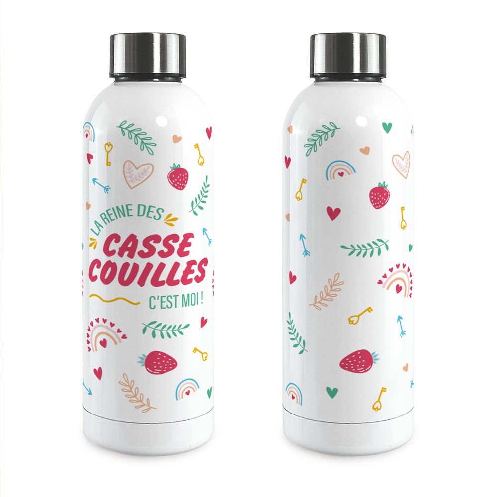 Gourde isotherme large la reine des casse-couilles