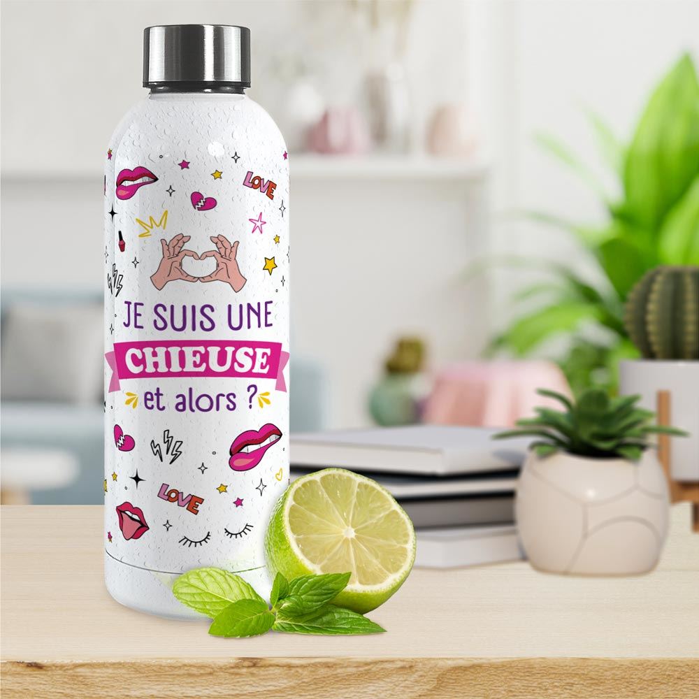 Gourde isotherme large je suis une chieuse et alors ?