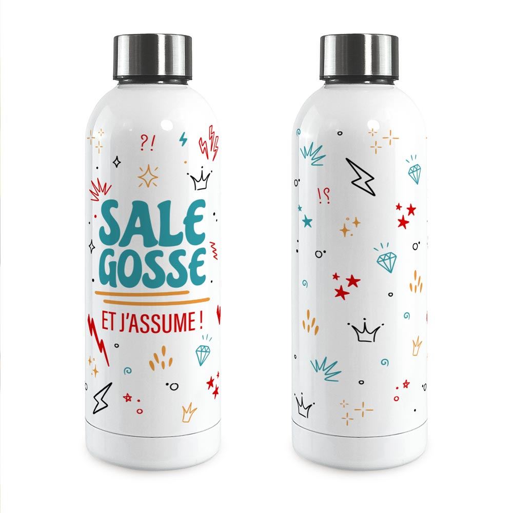 Gourde isotherme large sale gosse et j'assume