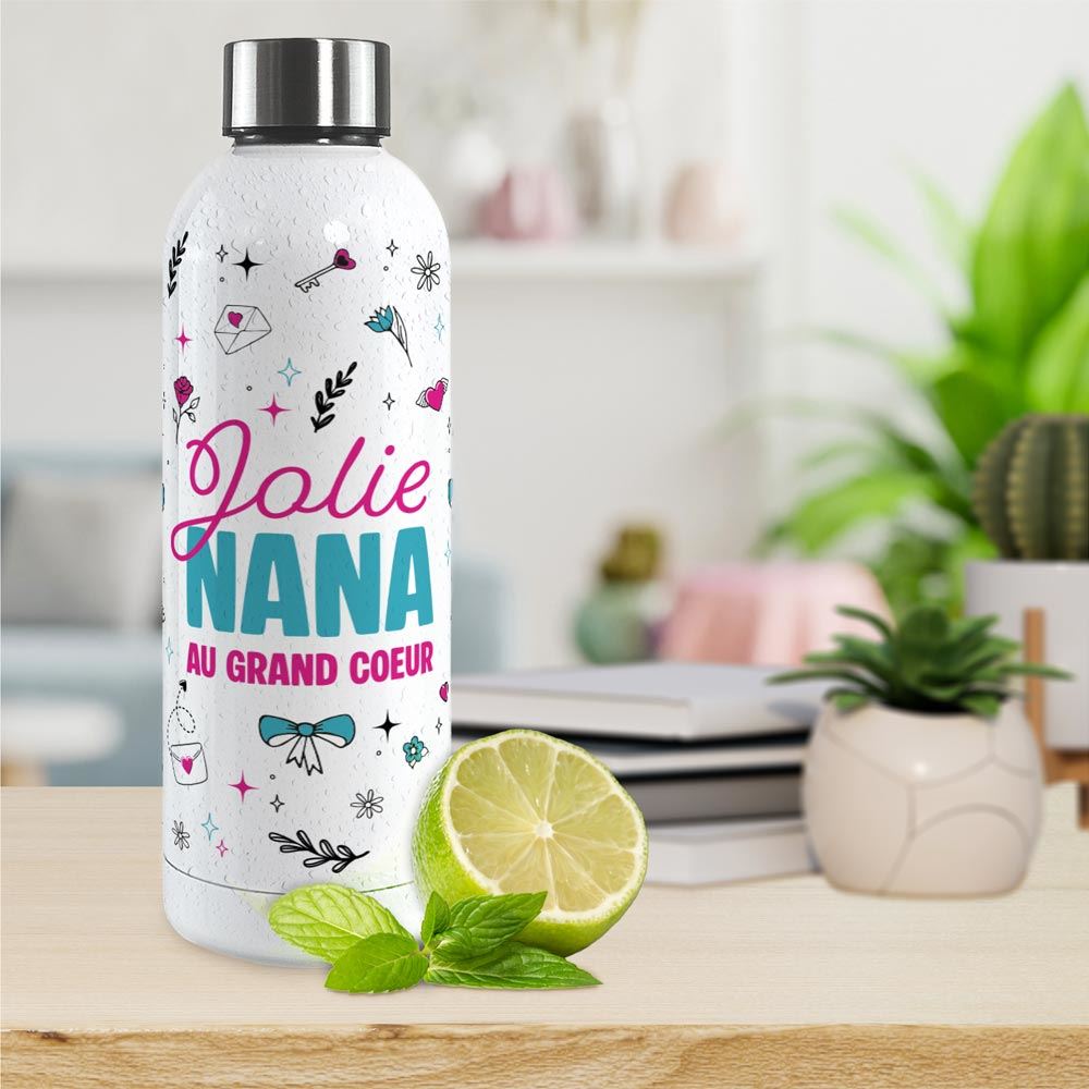 Gourde isotherme large jolie nana au grand cŒur