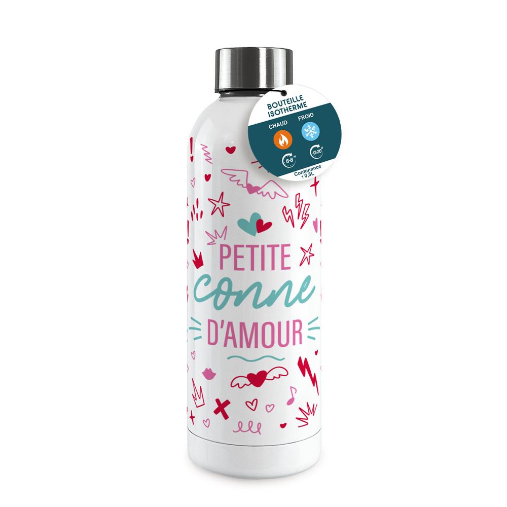 Gourde isotherme large petite conne d'amour