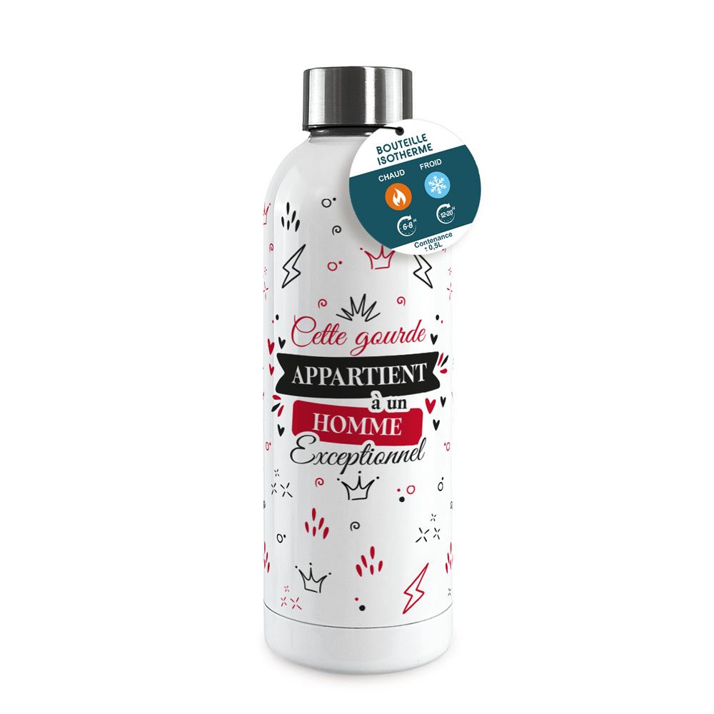 Gourde isotherme large homme exceptionnel