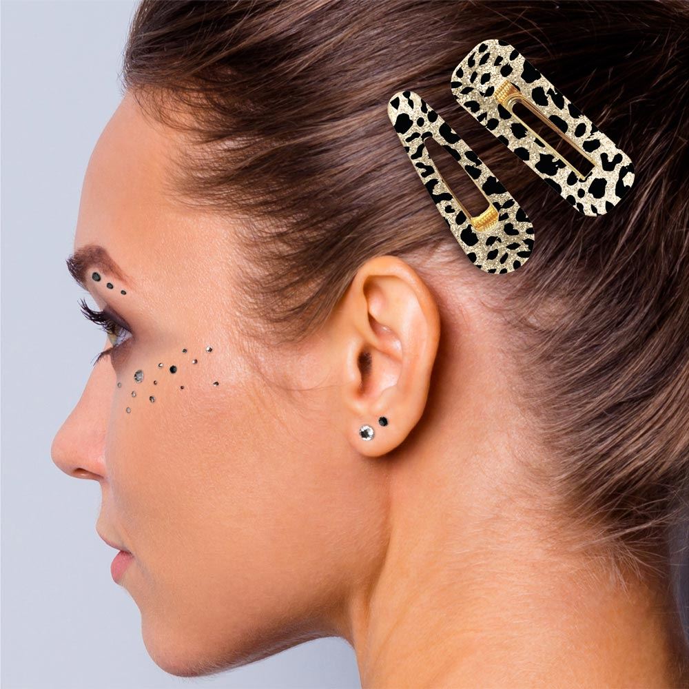 Display barrettes paillettes motifs 12 mods