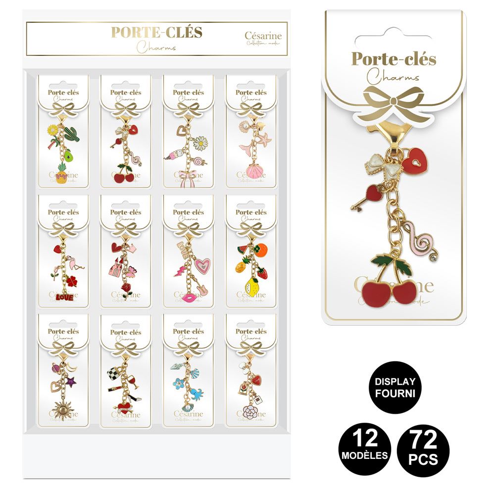 Display porte cles charms 12mods/72pcs