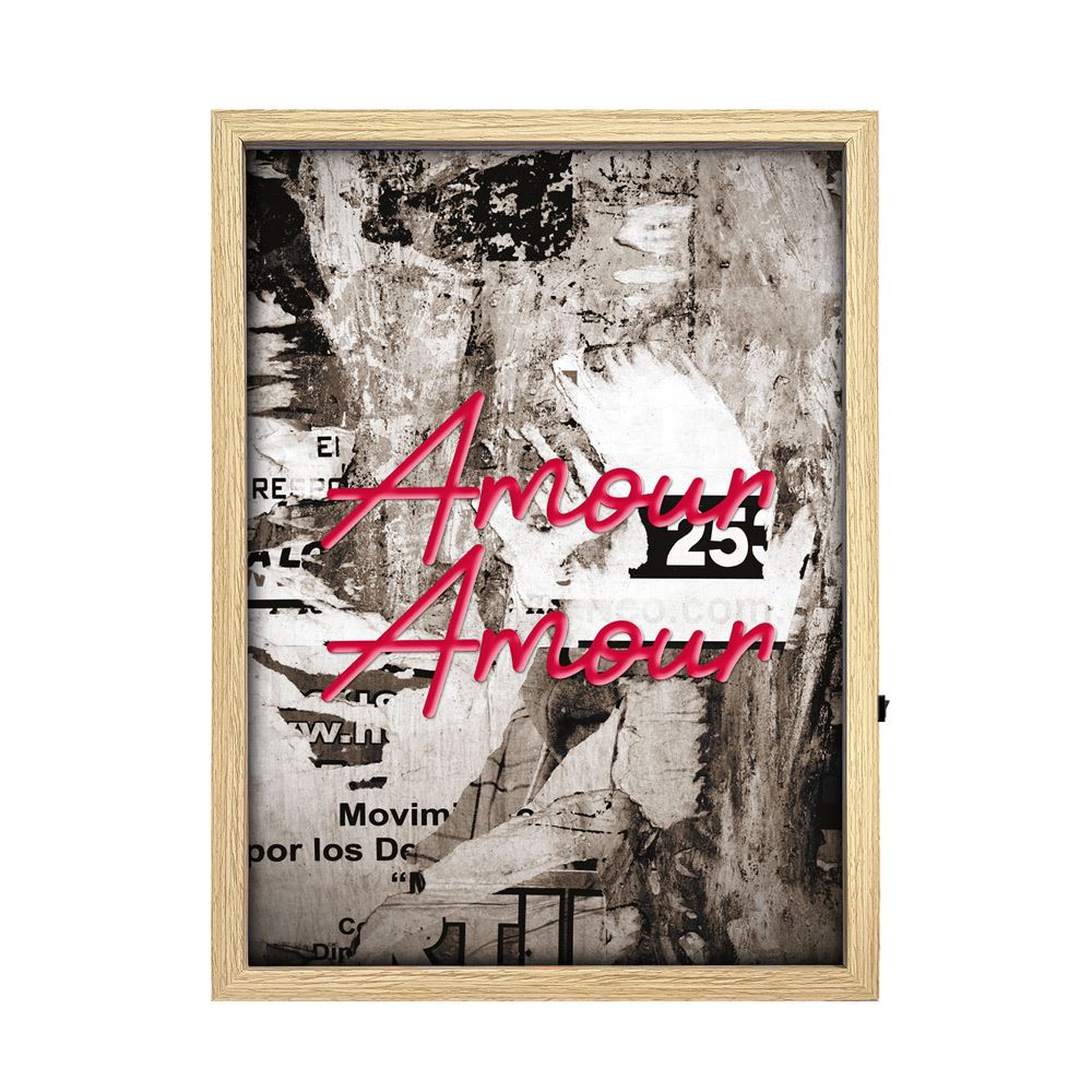 Toile neon amour amour 30x40cm