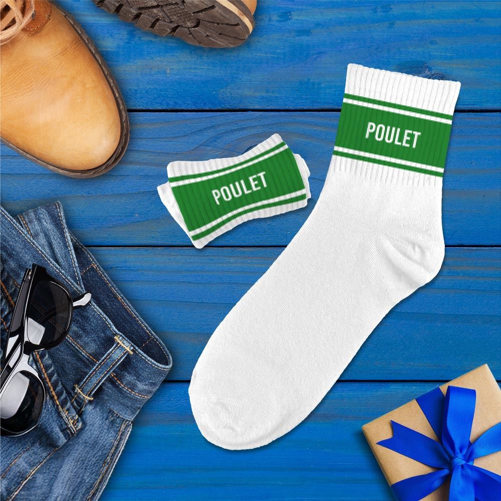 Chaussettes homme a bandes poulet