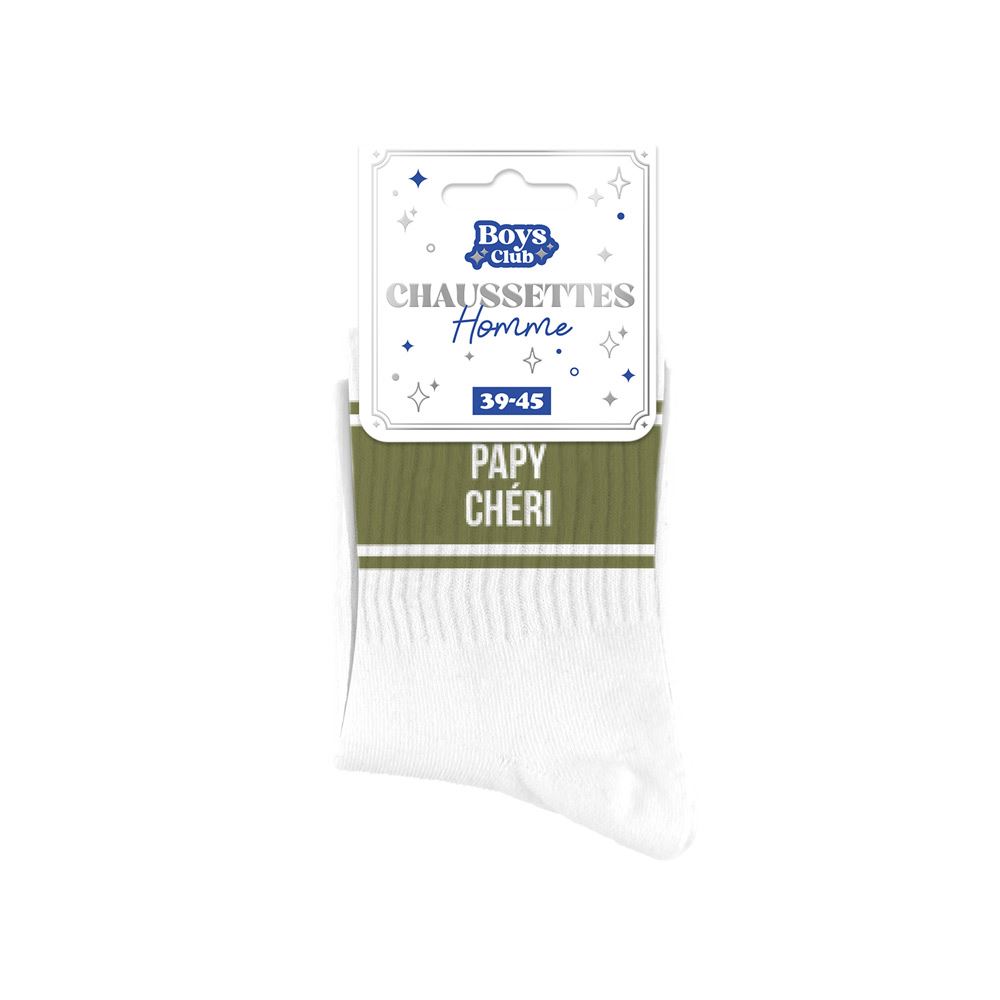 Chaussettes homme a bandes papy cheri
