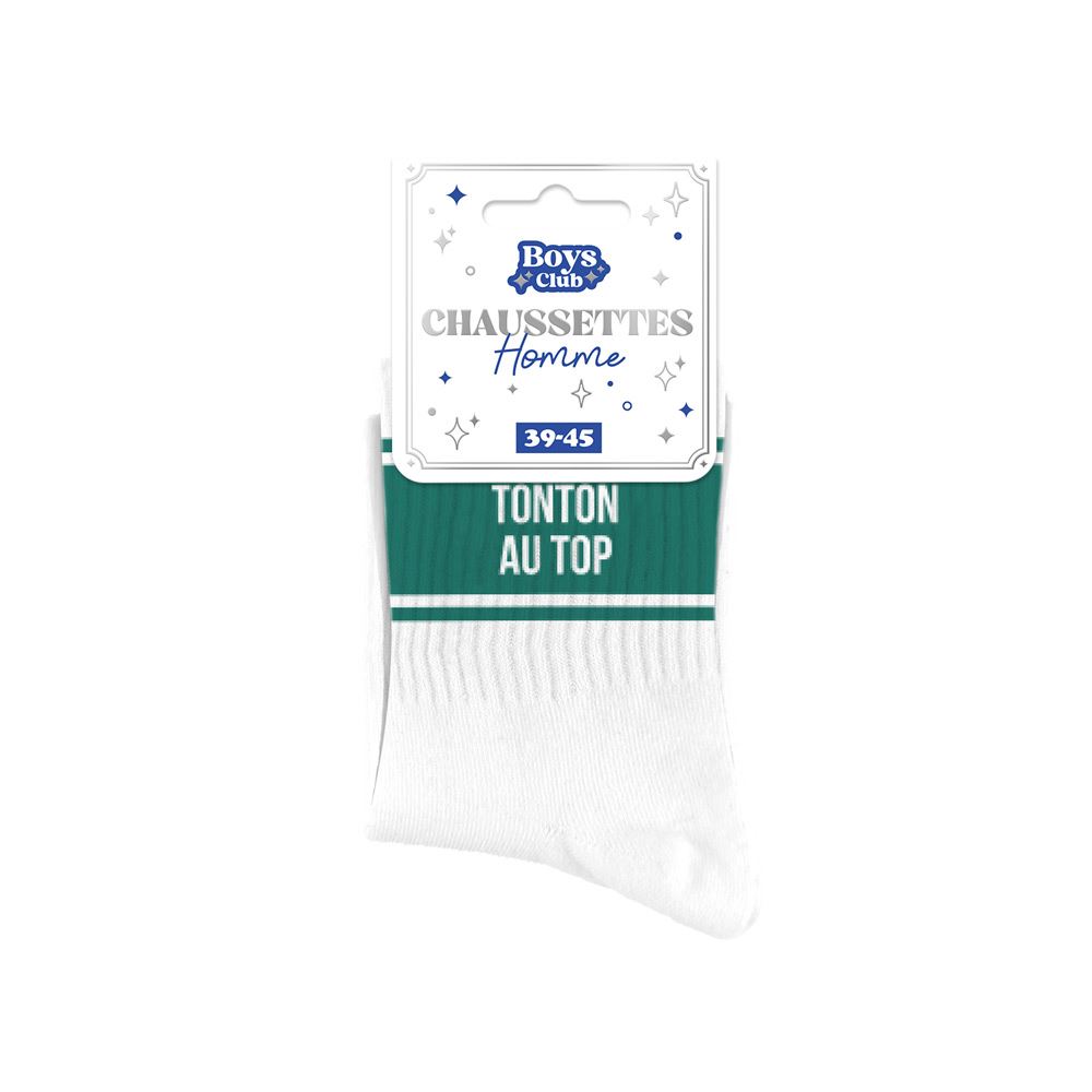Chaussettes homme a bandes tonton au top